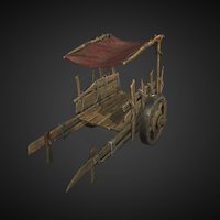 Medieval Cart cart, substancemedieval, substancepainter, asset, game, lowpoly, mobile