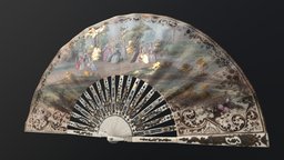 «Ladies in the Park» folding fan france, jewellery, scanning, japan, fan, laserscanning, women, painted, painting, folding, dishes, realistic, staffpicks, ladies, painted-texture, odessa, aero3d, photoscan, painter, realitycapture, photogrammetry, laser, gold, jevelry