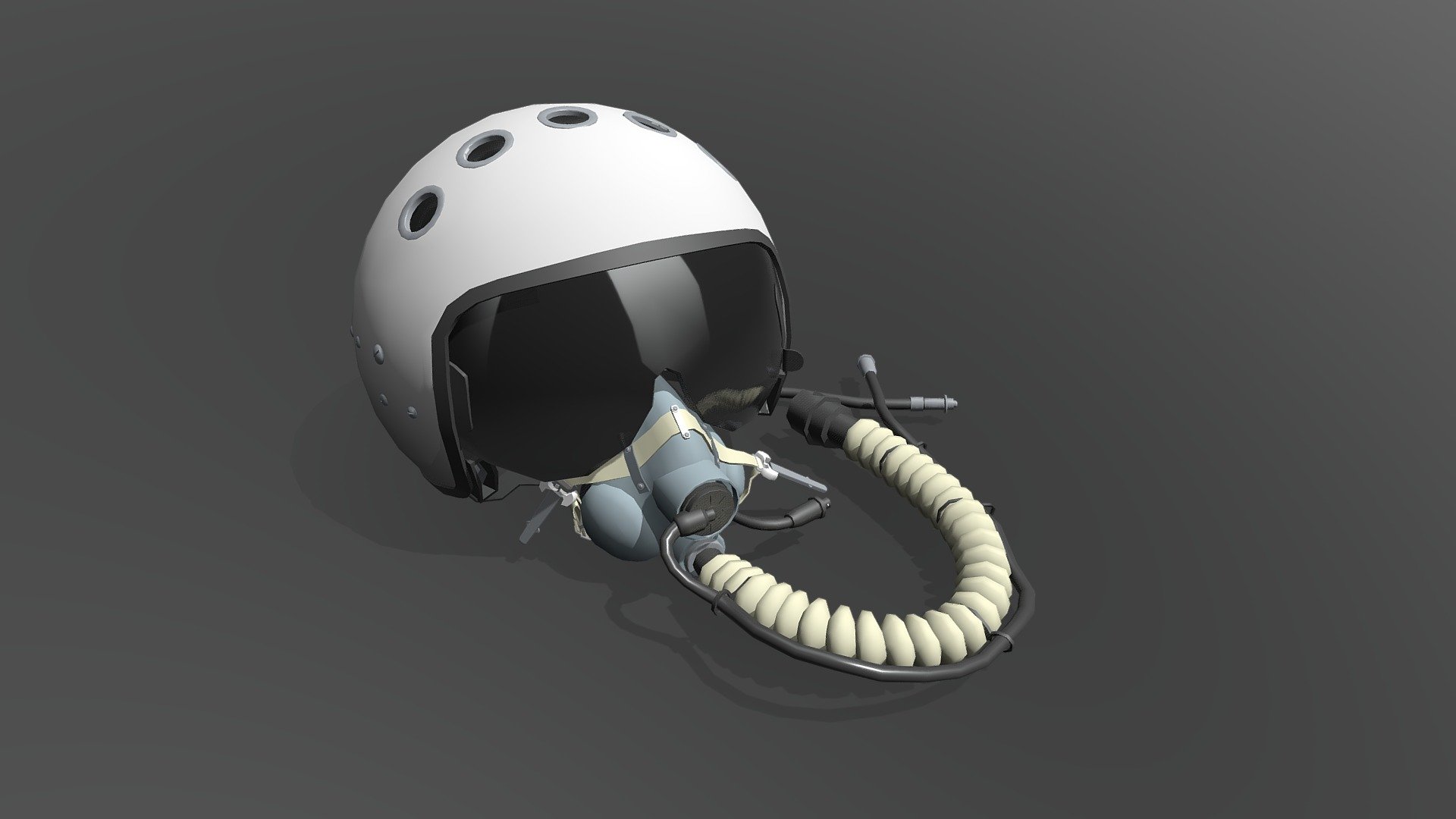 fighter pilot helmet 4hrs draft - 3D model by cloamers 3d model