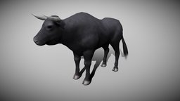 BULL ANIMATED horns, cow, land, animals, mammal, fighting, bull, taurus, ox, cattle, bullfight, matador, marebeast, bullfighting, bullfighter, animal, animated, black, bullrun, land-mamal