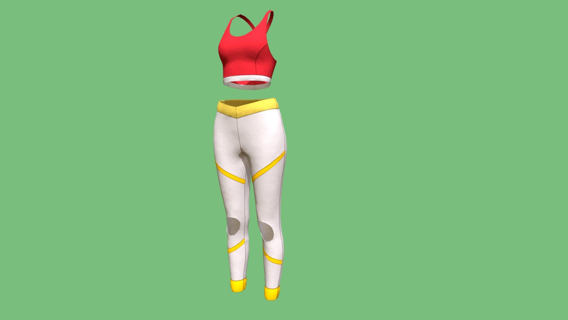 This is a sport outfit that my sister created for fashion and video games 3d model