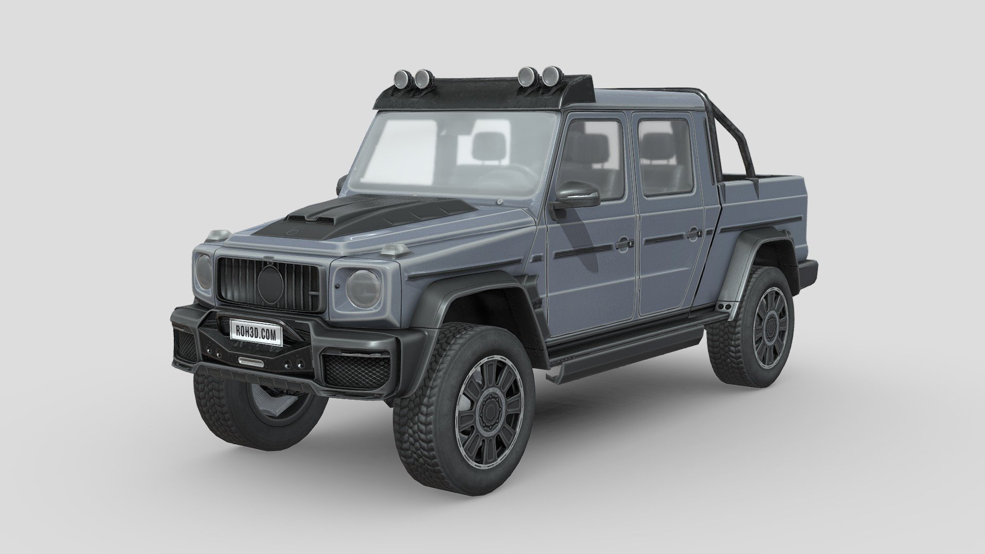 Brabus 800 XLP, low poly with nice details, even great for close-up render. The textures included is 4000px PBR material 3d model
