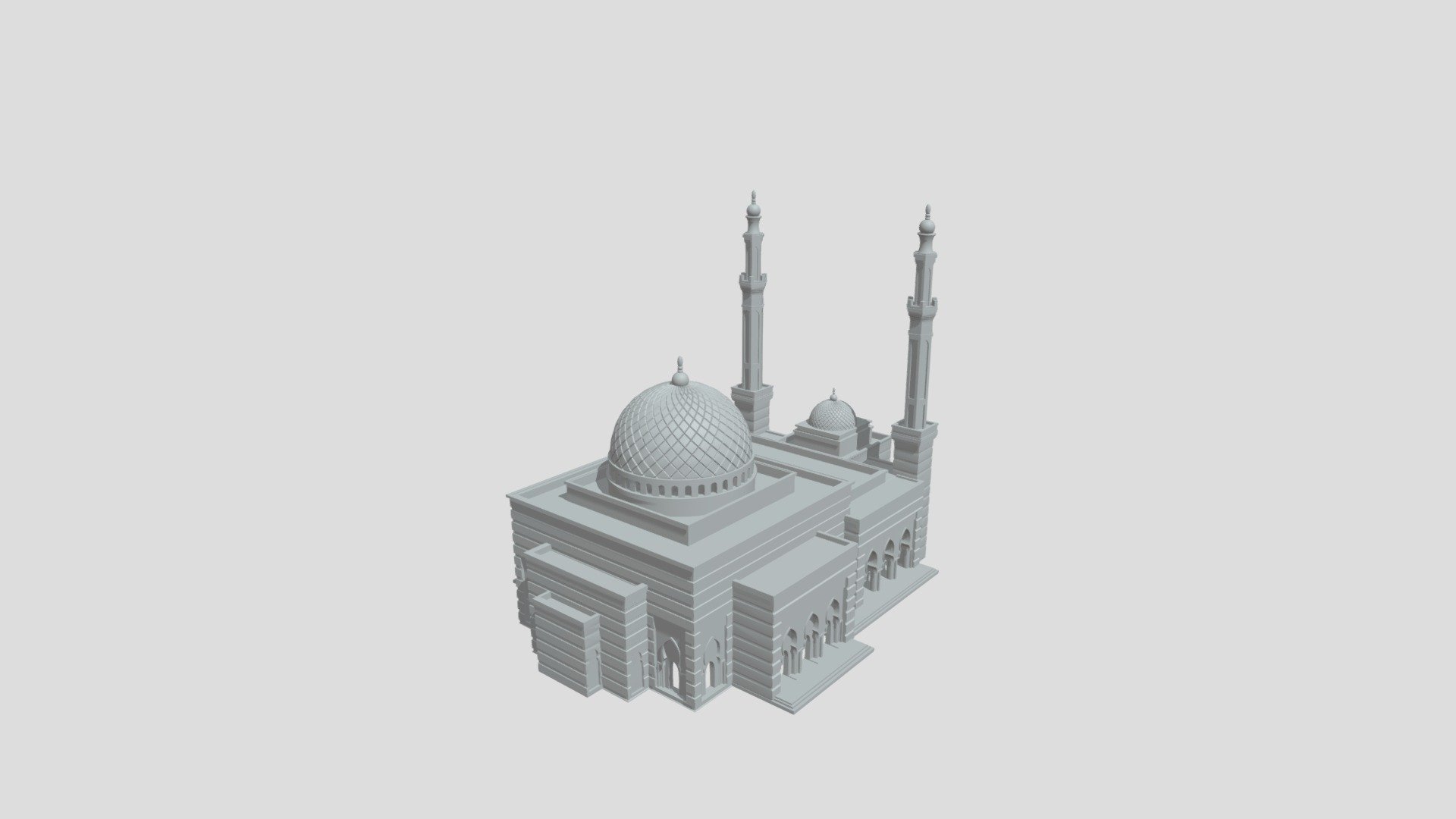 3d printable SLA model - M-01 [mosque] - Buy Royalty Free 3D model by Designs Forge (@designsforge) 3d model