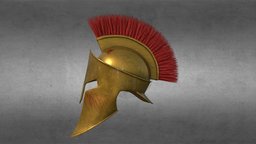 Spartan Helmet greek, warrior, assassins, creed, spartan, mythology, substance, maya, blender, helmet