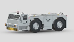 Tug Aircraft Tractor truck, pallet, transportation, airplane, for, transport, bags, ground, loader, containers, equipment, airport, support, aircraft, tractor, tug, cargo, machine, airline, large, tow, dolly, baggage, utility, plane