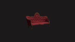 Victorian Couch victorian-furniture, blender, zbrush, couch-sofa
