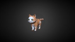 cartoon 3D cat cat, kitty, pet, substancepainter, substance, cartoon, 3d, blender, texture, 3dmodel