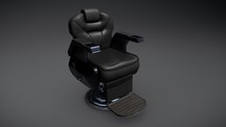 Barber Chair seat, barber, professional, substancepainter, substance, chair, black