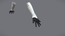 Female Steampunk Long Gloves