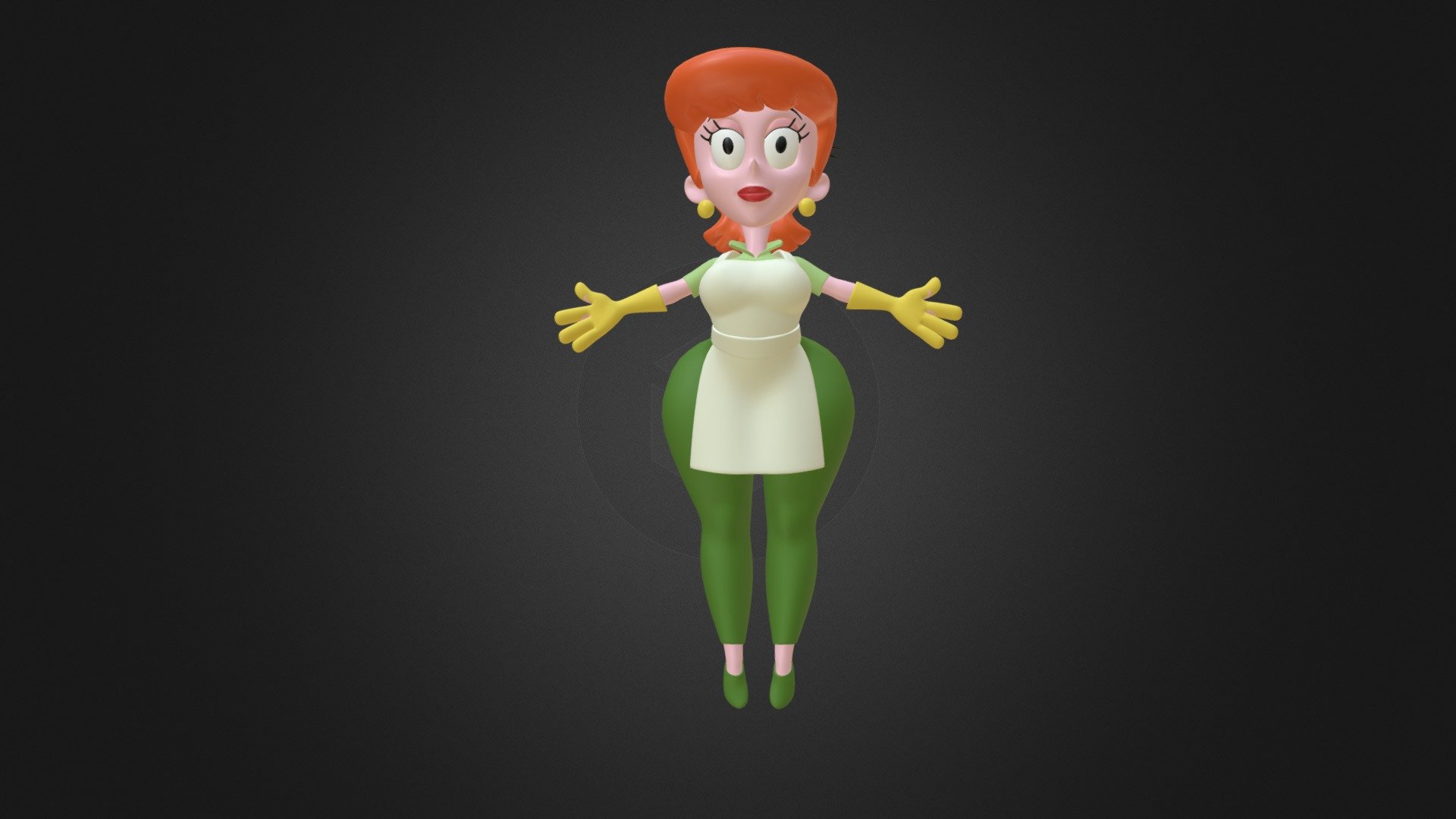 cartoon character - Dexter S Mom - Download Free 3D model by gebeleysys 3d model