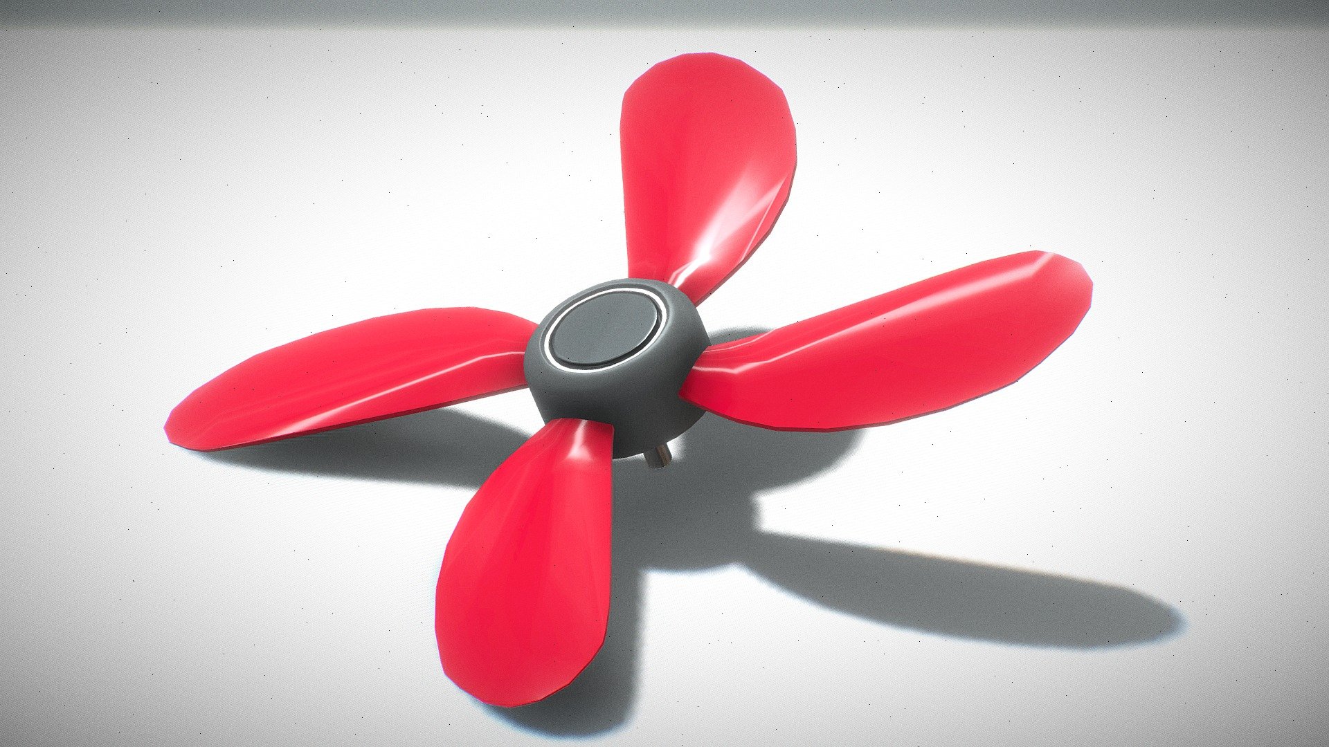 Red propeller ready use in your next aeroplane.
A single mesh propeller created using Blender. 
It is free to download. 
Basic material used 3d model