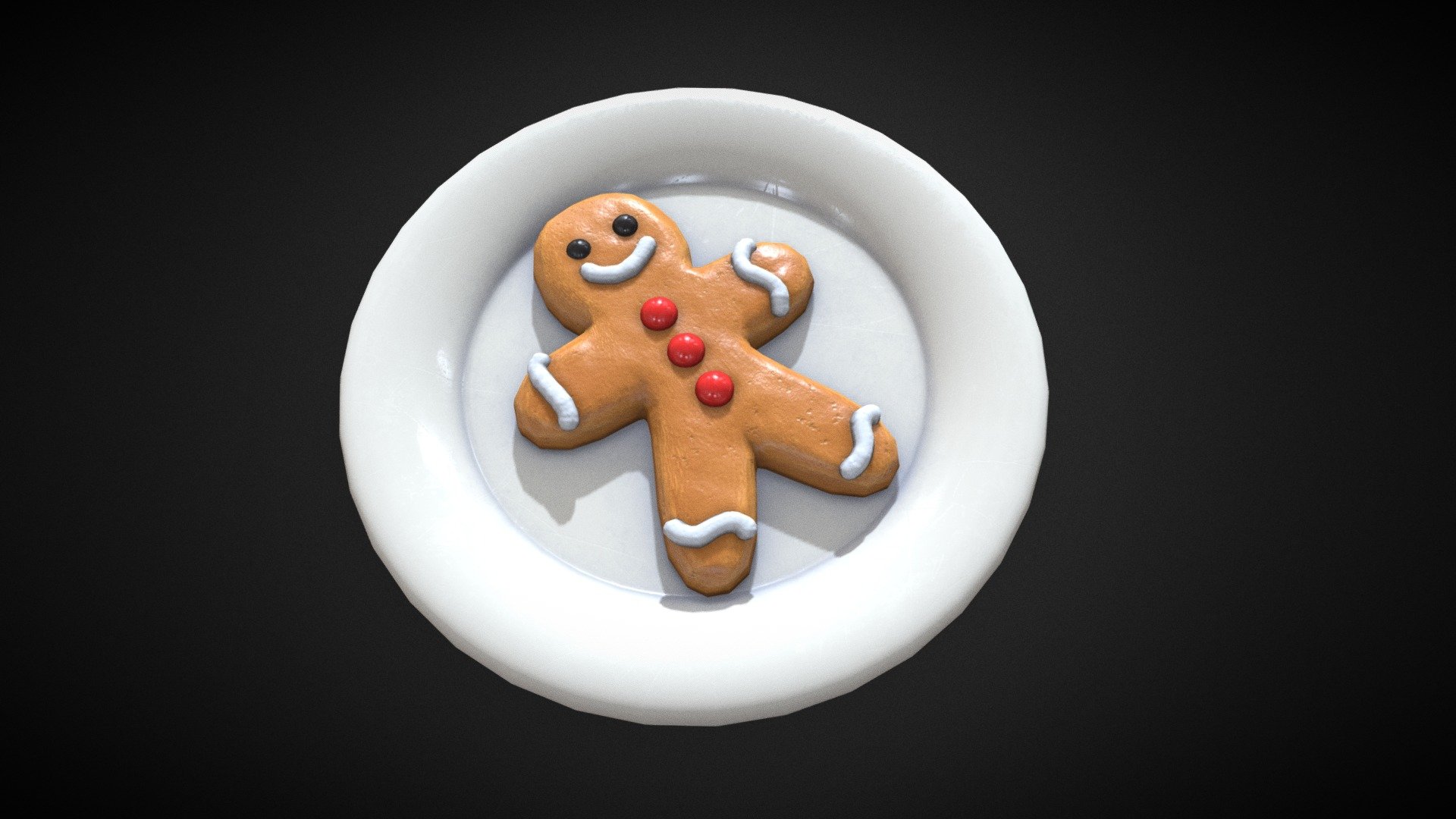 Stylized Gingerbread Man
Modeled with Sculped with Blender.
Textured with Substance Painter.
Manually with UV Wrapped.
Low Poly 3d model