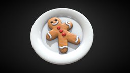 Stylized Gingerbread Man cookie, christmas, candy, gingerbread, sweets, gingerbreadman, gingerbread-man, christmas-food
