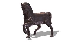 Horse Statue Low Poly PBR Realistic