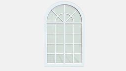 Big Arched Window frame, white, big, window, arched, beautiful, elegant, glass, low, poly