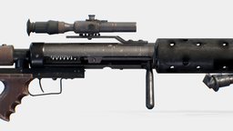 Improvised Rifle 114mm rifle, scope, sniper-rifle, weapon-3dmodel, pso, rifle-scope, sniper-scope, improvised-weapon, improvised-rifle, psd-scope