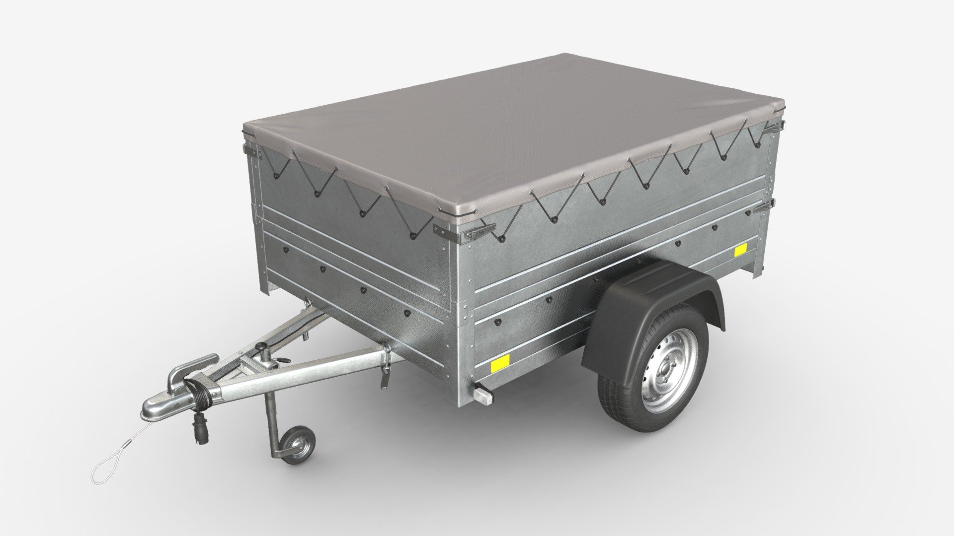 Trailer with extra walls cover jockey wheel - Buy Royalty Free 3D model by HQ3DMOD (@AivisAstics) 3d model