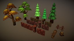 Low Poly Asset Pack trees, tree, fence, wooden, prop, love, stylised, trunk, props, nature, stump, stones, conifer, assetpack, treestump, treetrunk, low-poly-model, environment-assets, lowpolymodel, stonewall, stylized-environment, asset-pack, handpainted, low-poly, lowpoly, hand-painted, stone, gameasset, wood, stylized, handpainted-lowpoly, gameready, environment, wall, lowpolytrees, environmental-props