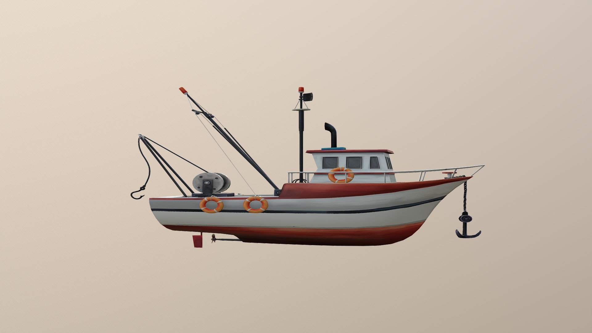 Fishing Boat - Download Free 3D model by masterjack20 3d model