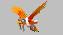 Bird (Fly) insect, armor, beast, bird, birds, monsters, animals, scary, reptile, character, cartoon, game, lowpoly, creature, animal, monster, fantasy, human, dragon, zombie
