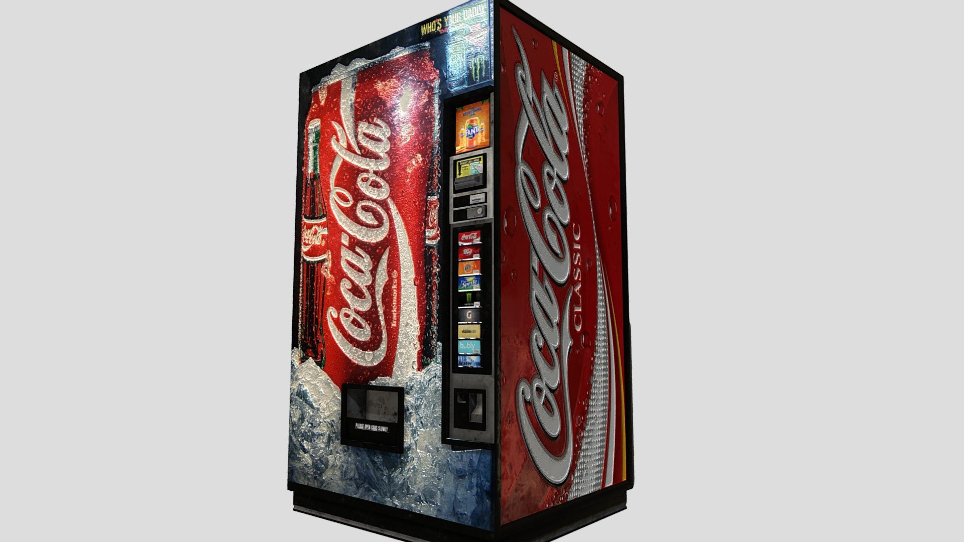 This Coca Cola Classic style Vending Machine was modelled and textured in Blender.
Custom texture sheet is 4K, and it has a Normal-map as well.
This model is Low-Poly and Game-Ready.
Feel free to drop a comment if you use this in something cool 3d model