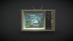 Old TV Aquarium fish, tv, aquarium, old, fishbowl, tvset, tvs, aquarium-fish, aquariums