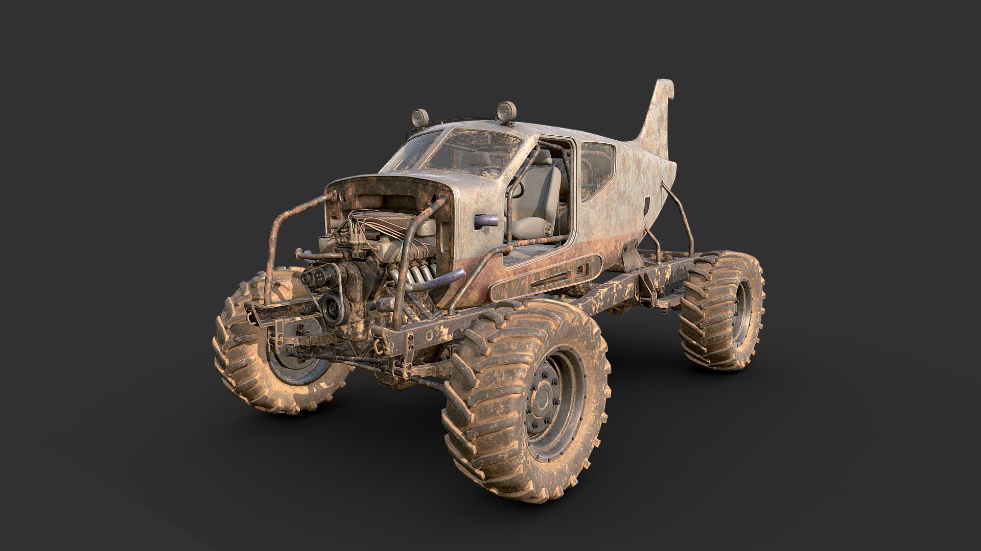 I made this machine not inspired by a real-life hack that combines the body of an airplane and a truck chassis mixed with that of a bus.
made in blender



!! If you buy the model, I will send the textures in high resolution 6k, so send a message to email: otacilioemanuel3d@gmail.com!!

my post in artstation: https://www.artstation.com/artwork/kQdzax - AirPlane Offroad - Buy Royalty Free 3D model by Liima (@Eman9el.Liima) 3d model