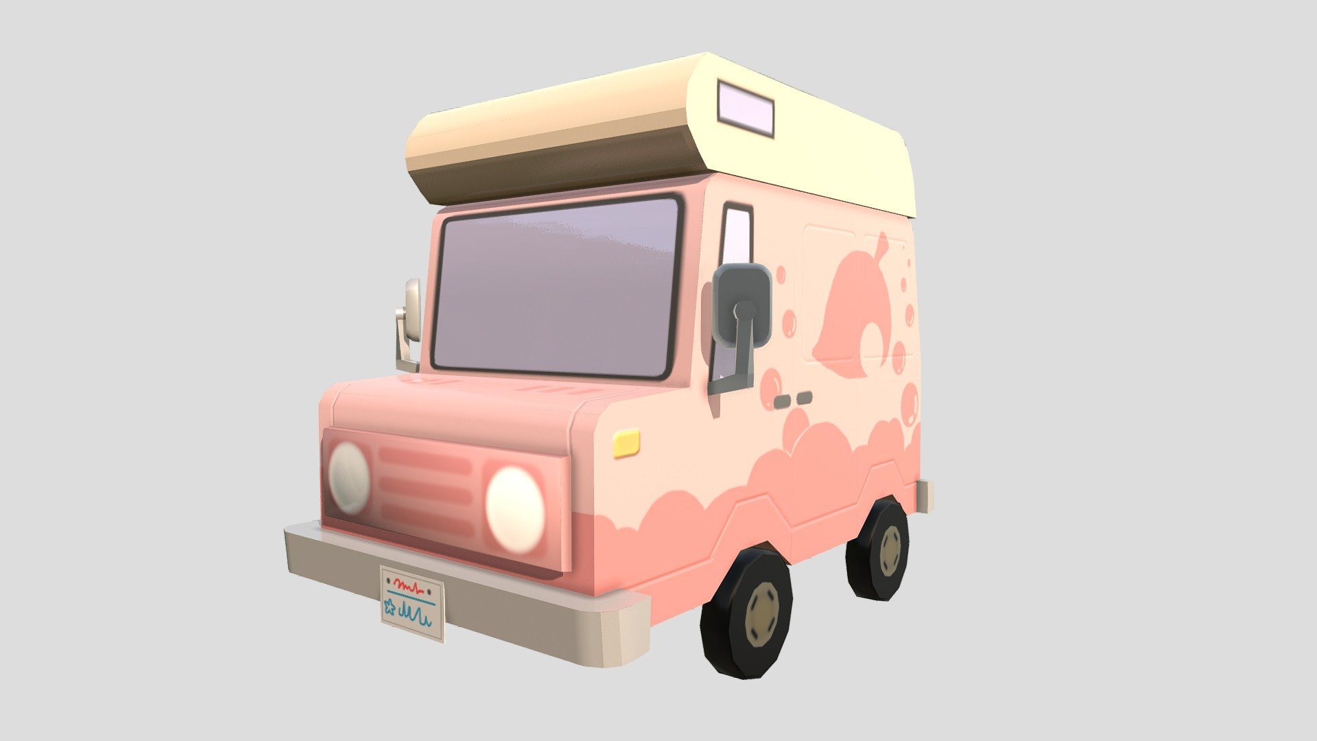 Animal Crossing caravan - 3D model by Leila (@LeilaAlise) 3d model