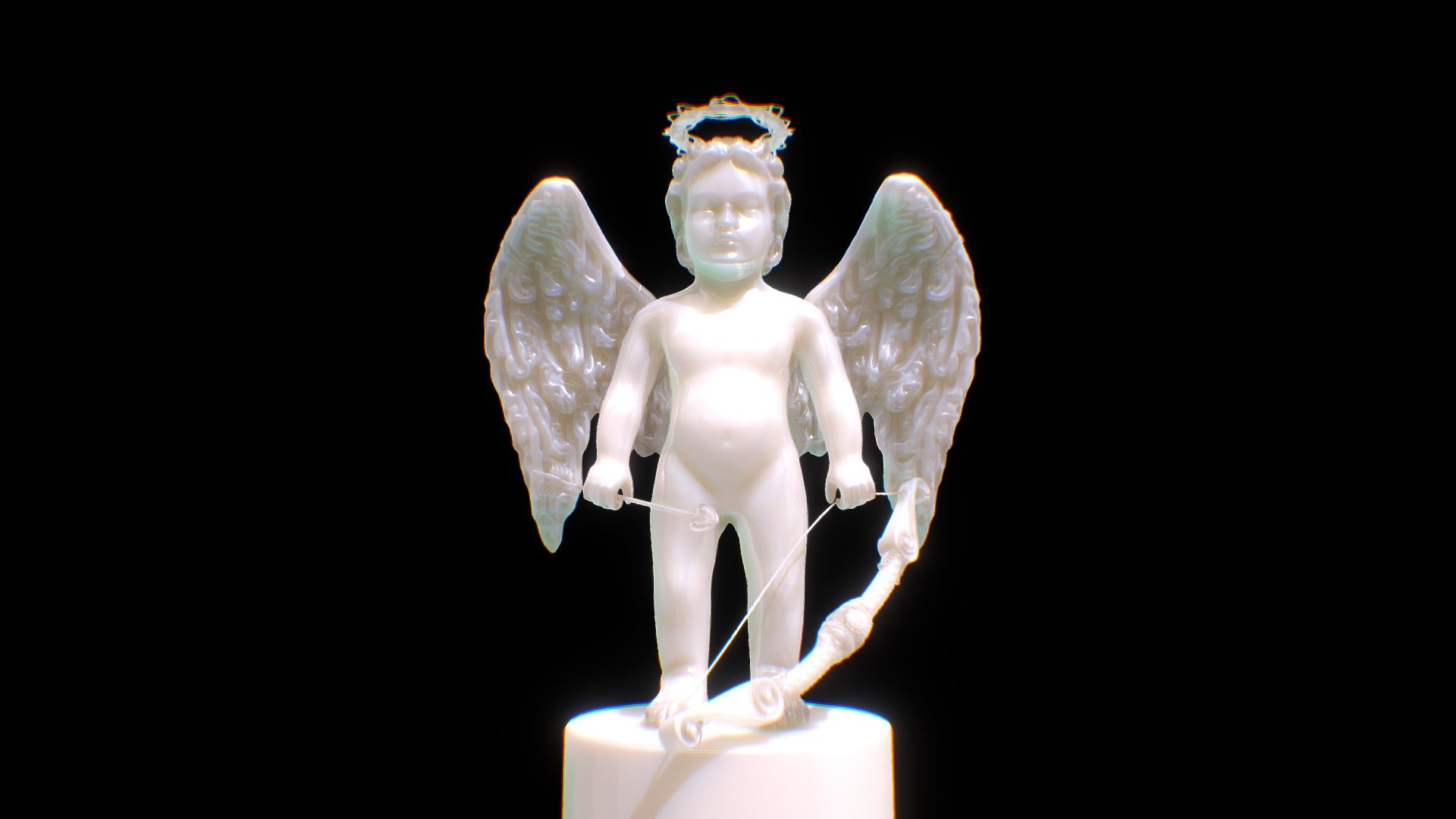 Greek &amp; Roman God of Love Cupid holding Bow and Arrow while
sleeping standing up - Cupid Eros - 3D model by Invictus fulgur (@Invictus_fulgur) 3d model