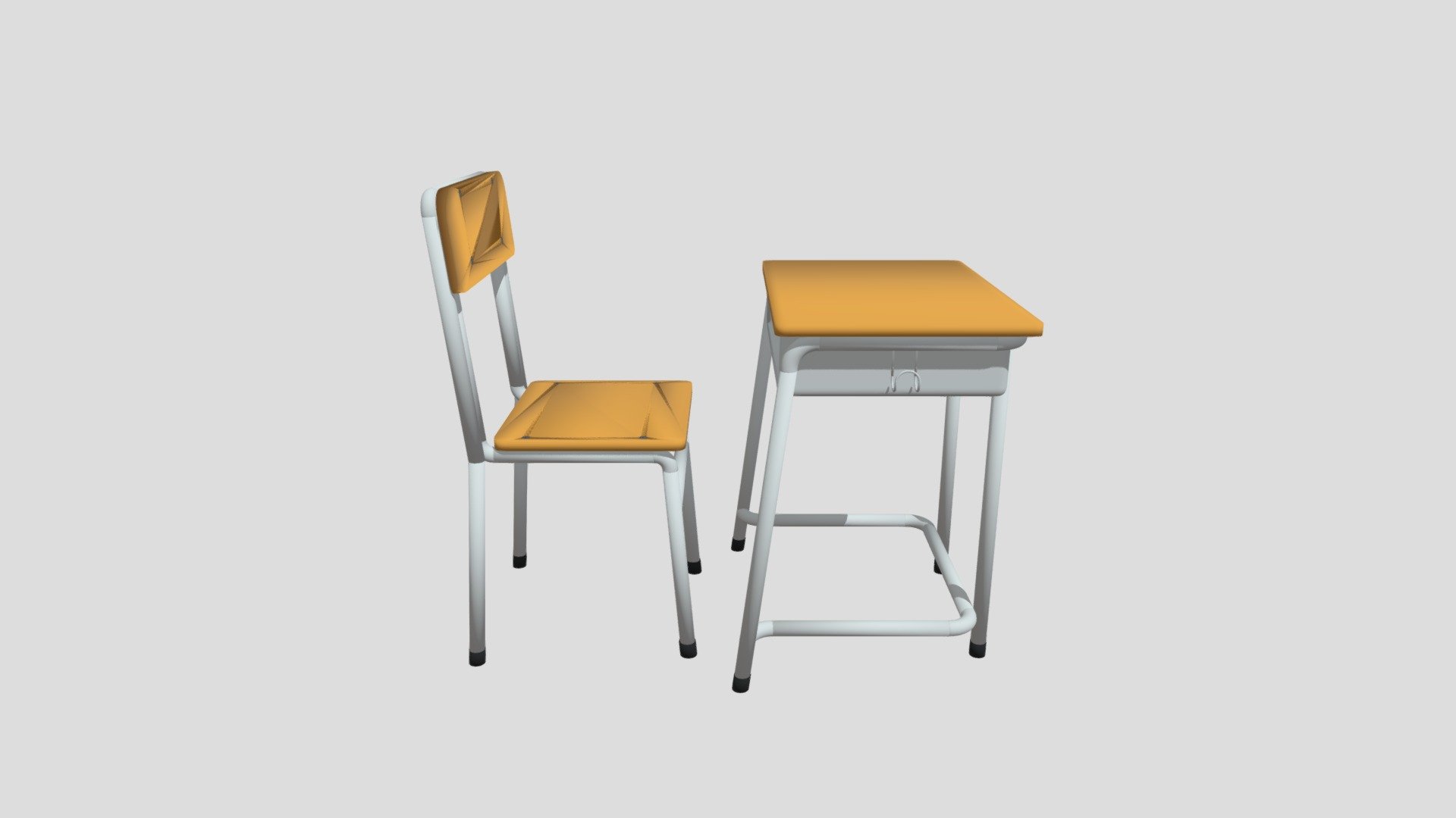 japanese classroom desk - japanese classroom desk - Download Free 3D model by ubstudioz 3d model