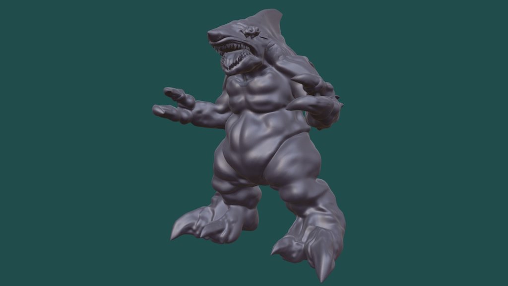 Alien Shark monster - Sharkhead - 3D model by Mr Jay (@mrjay) 3d model