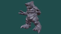 Sharkhead kaiju, monster-alien