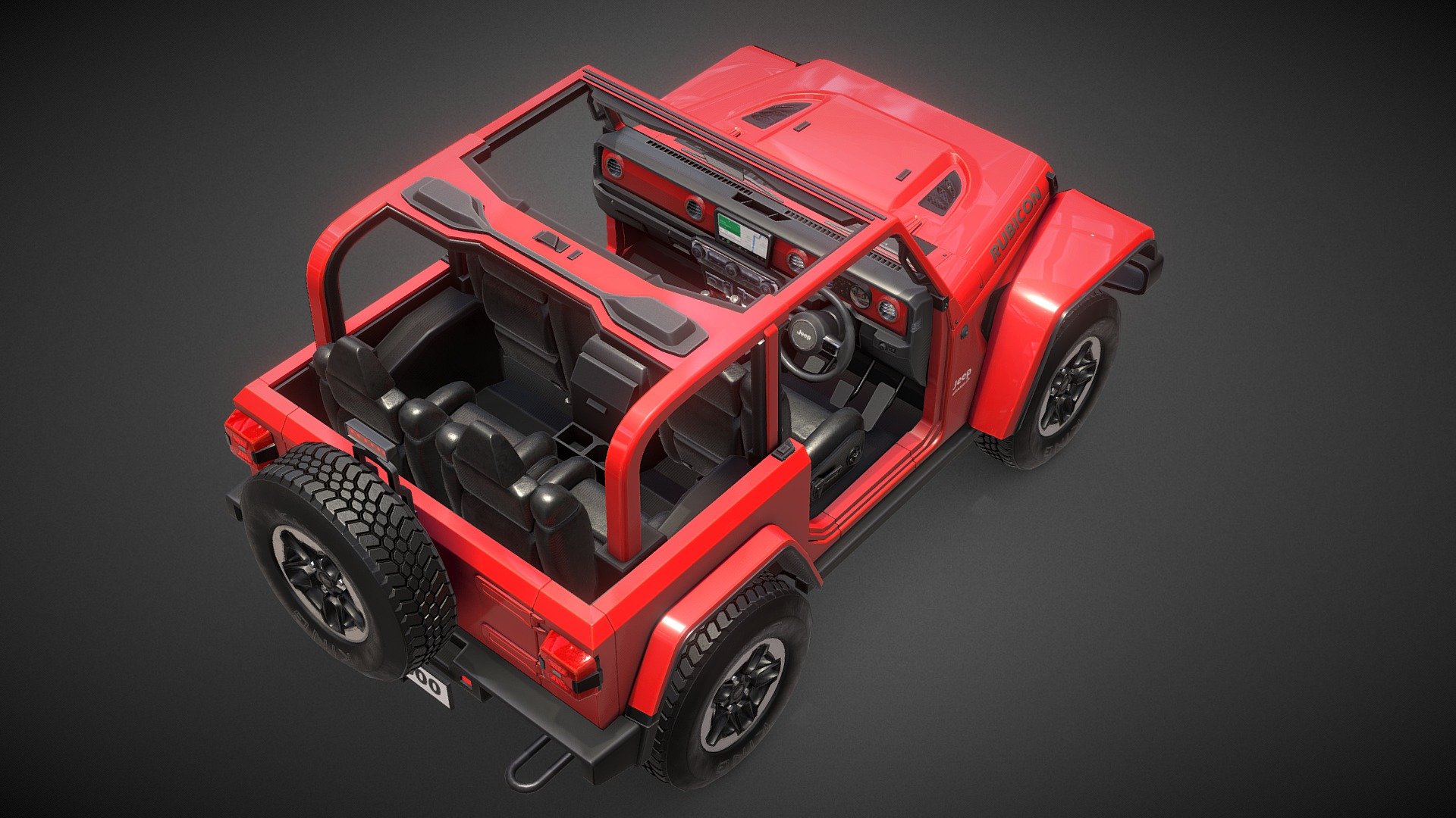 This is my personal work created using a reference of some Jeep Wrangler Rubicon. Full textured model with clean topology. lowpoly body, lowpolywheels, lowpoly interior. model and texture created using Blender and Substance Painter
Jeep-Wrangler-Rubicon_lowpoly - Jeep- Wrangler- Rubicon_lowpoly - 3D model by Rajadurai Artz (@RajaduraiArtz) 3d model