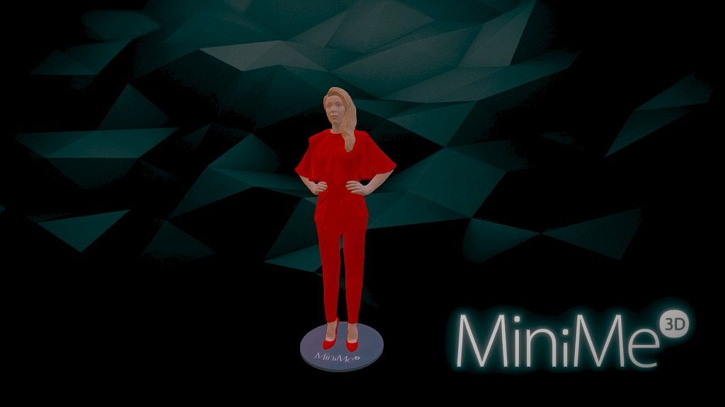 woman in red - 3D model by minime3d 3d model