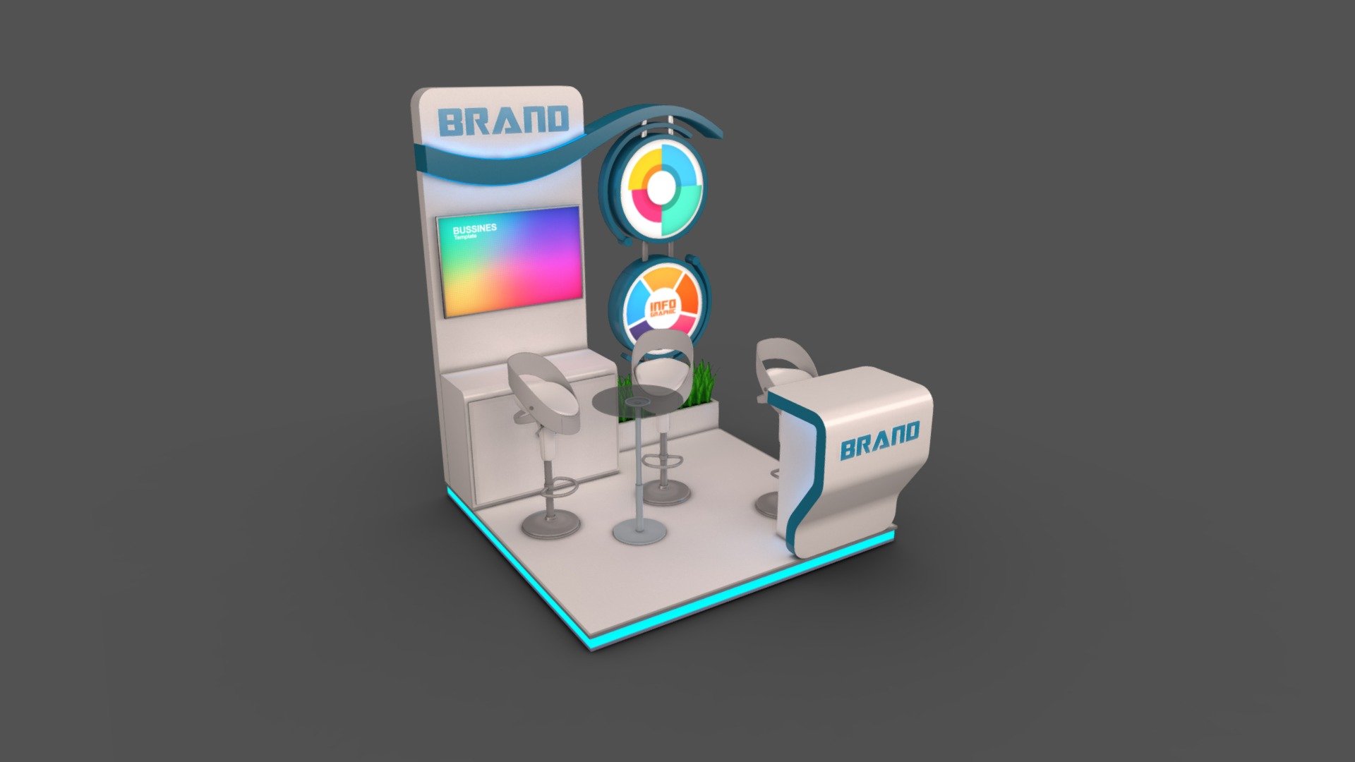 Exhibition Booth 3D Model

Layout: 4 Sqm - 3 Exposed sides - max height: 2,5m

Unit: cm

3D model Format:





Model_2302_3Ds max 2020 / Vray 5




Model_2302_3Ds max 2017 / Default Render




Model_2302_Fbx Standard map




Model_2302_Fbx V ray complete map




Model_2302_Obj Standard map




Model_2302_Obj V ray complete map



thank you for visiting

If you are interested in other models, please visit my collection



EXHIBITION STAND 36 Sqm
https://sketchfab.com/fasih.lisan/collections/exhibition-stand-36-sqm-34b6419aa7ec4556b18d8a381c51db77

EXHIBITION STAND 18 Sqm
https://sketchfab.com/fasih.lisan/collections/exhibition-stand-18-sqm-9a22add1012e4c36961b6e1db26a0280

EXHIBITION STAND 9 sqm
https://sketchfab.com/fasih.lisan/collections/exhibition-stand-9-sqm-2afc738a25634768ba5335da876876f2 - Model 2302 Exhibition Booth 4 Sqm - Buy Royalty Free 3D model by fasih.lisan 3d model