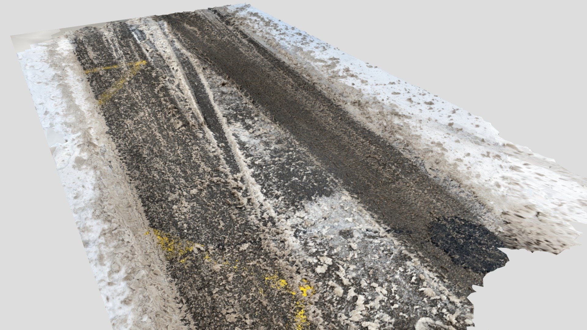 Snow road - 3D model by conflig 3d model