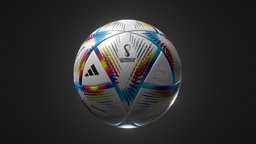 Adidas Al Rihla football, sports, 4k, worldcup, fifa, adidas, qatar, substancepainter, substance, ball, alrihla