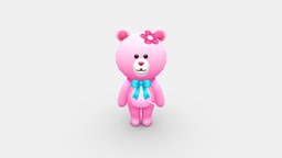 Cartoon pink Panda Clothing panda, clothes, coat, performance, cosplay, costumes, lowpolymodel, roleplay, kungfupanda, handpainted, female, clothing