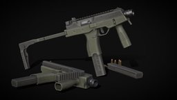 MP9 custom, firearm, swiss, submachinegun, mp9, weapon, game, gameasset, gun, smg, gameready