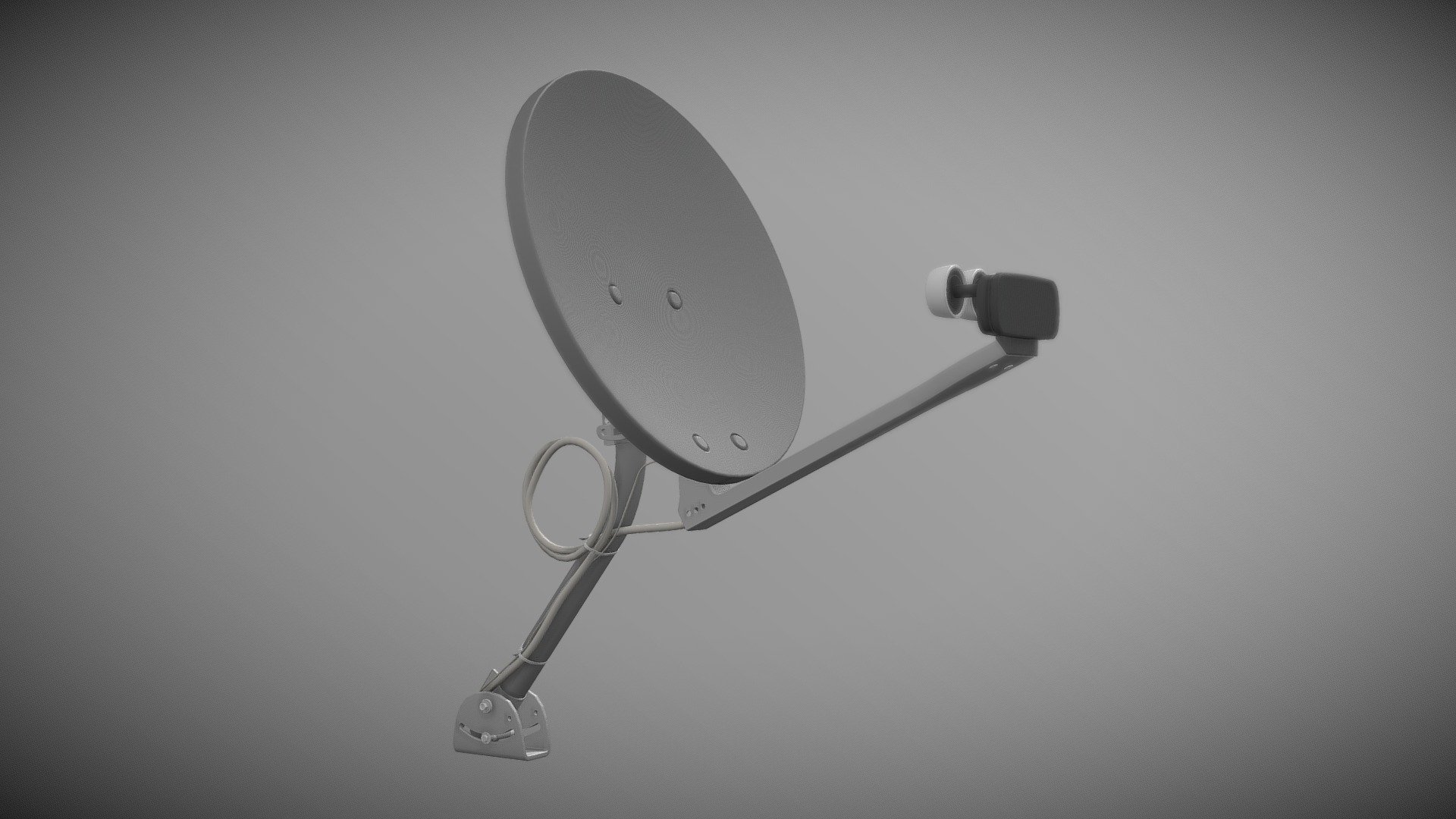 A home tv satellite dish made in Blender.
Good topology.
Ready to render.
Textured.
Rigged with emptys 3d model