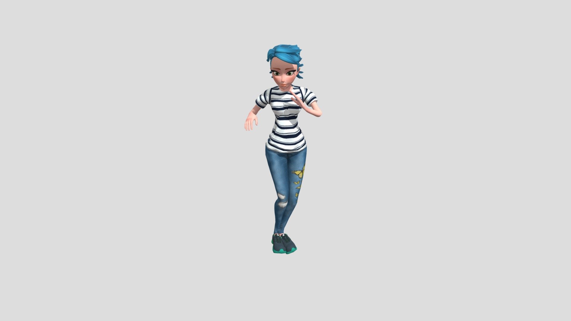 Cartoon Young Female 1 Rumba Dancing - Download Free 3D model by Augmented Class! (@augmentedclass) 3d model