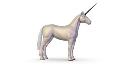 High Poly the Mythical Creature Unicorn