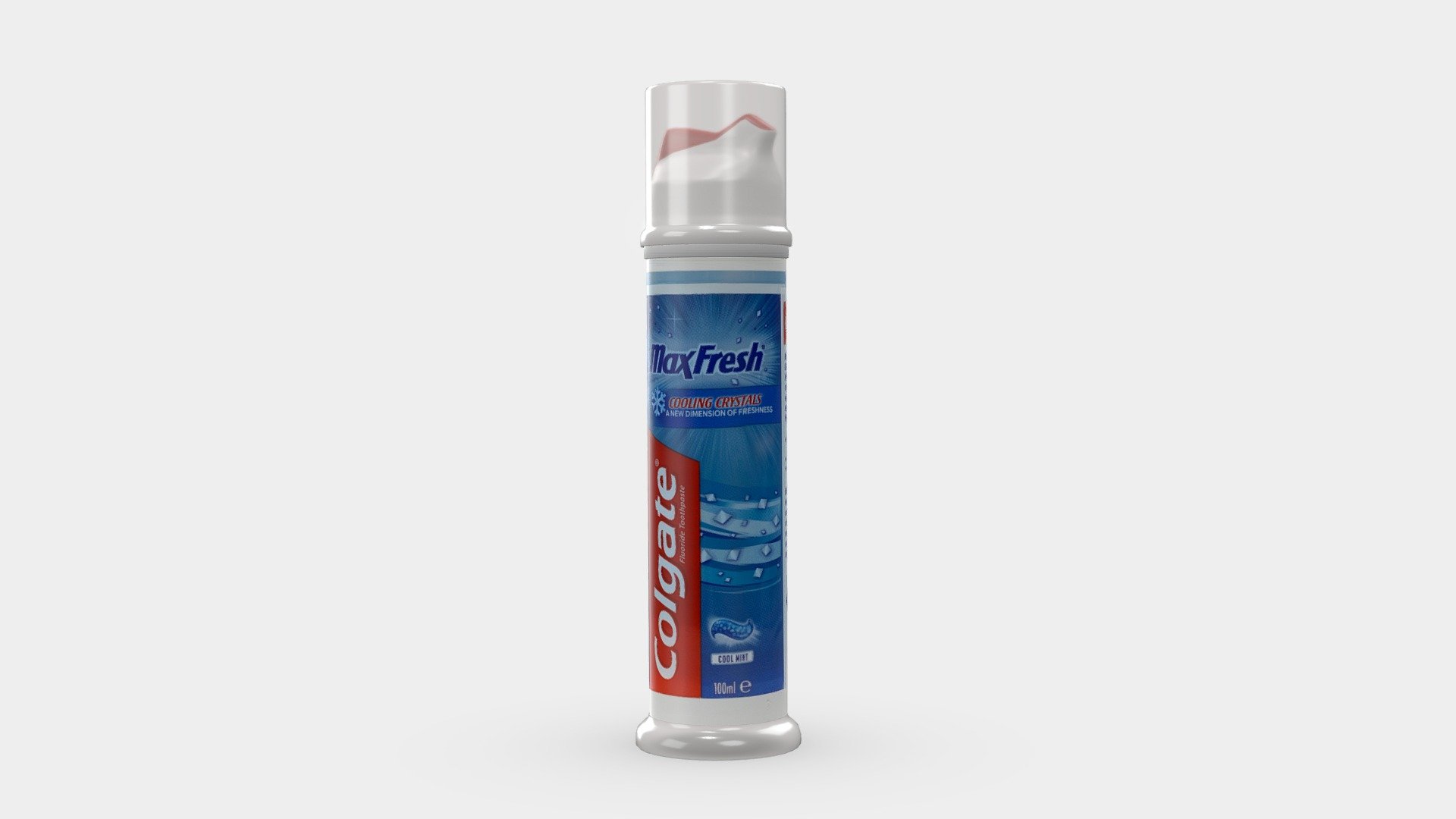 Colgate Max Fresh Cooling Crystals Toothpaste 100 ml
VR and game ready for high quality Architectural Visualization
EAN: 8714789294353 - COLGATE - Max Fresh Toothpaste - 3D model by Invrsion 3d model