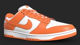 Nike Dunk Low Syracuse shoe, style, leather, orange, fashion, clothes, foot, nike, trainer, sneaker, realism, outfit, syracuse, sb, apparel, dunk, character, clothing