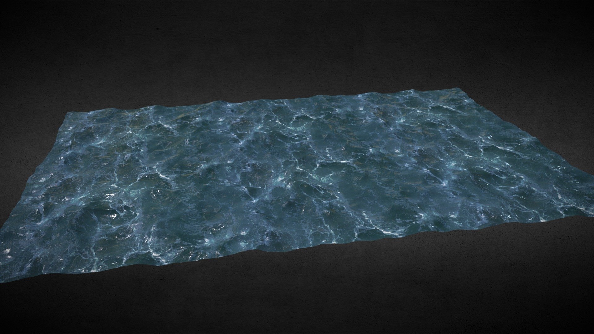 -uniform calm ocean waves setup1
-ocean patch for tiles &amp; generate wider view
-animation cache alembic 25fps 4sec
-possible offset animation parameter +/- depends of shot
-lowpoly optimized mesh
maps 4k: BaseColor, Roughness, Normal - ocean surface waves animation cache simulation1 - Buy Royalty Free 3D model by scanforge (@looppy) 3d model
