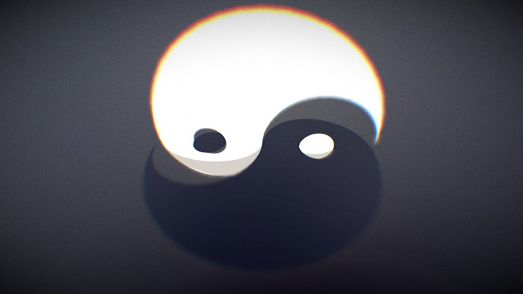 Simple animation with Yin &amp; Yang symbols.

You can also download free Yin and Yang animated wallpaper (1080p 60fps) for Wallpaper Engine.
Gif version of the work on DeviantArt 3d model