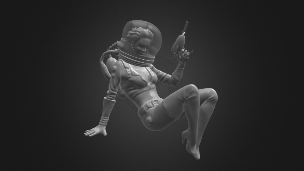 A sculpt I did based on the pin up from the Nuka Cola posters in Fallout 4 - Thirst Zapper Girl - 3D model by forgeify (@forgeify.co) 3d model