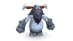 Cartoon LowPoly White Giant Golem SnowMan toon, snowman, white, warrior, soldier, ice, viking, golem, fat, big, mmorpg, scythe, mmo, giant, scary, toony, bread, boss, muscular, iceman, stones, game-ready, powerful, skill, game-asset, gigantic, malecharacter, org, bosscharacter, bossmonster, cartoon, lowpoly, gameasset, monster, blue, rock, male, knight, bones, "zombie", "muscular-body"