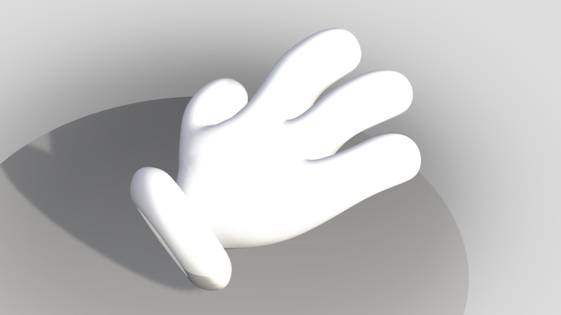 Cartoon Glove. Perfect for cutesy  cartoon characters in the classic style. 

SPECIFICATAIONS
Originally created with Blender

Eevee rendering used for preview images. 

Low-Poly with Subdivision Surface modifier added. Can be disabled. 

No third-party renderer or plug-ins needed 3d model