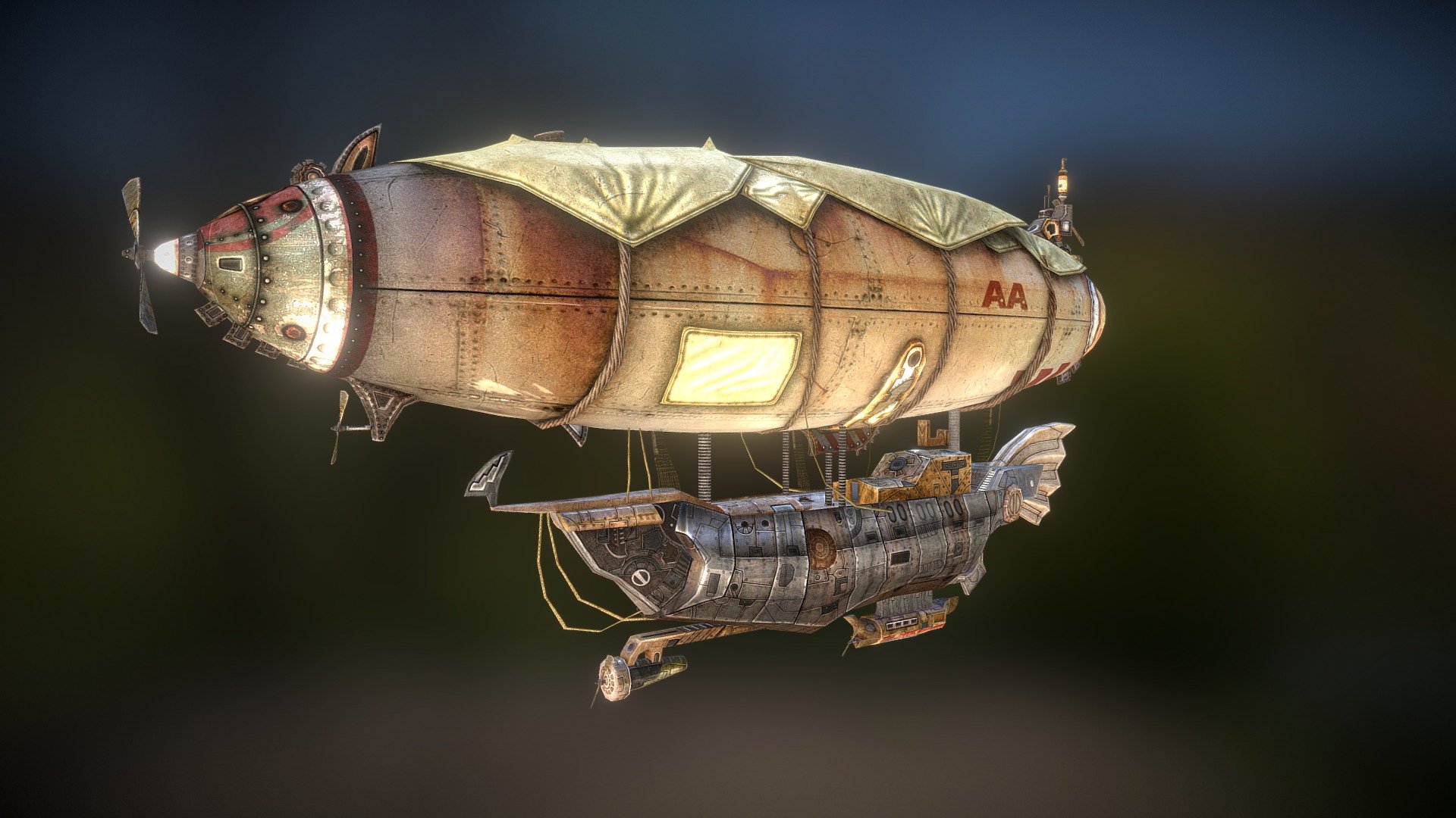You can buy this model from here :- -link removed- - zeppelin - Buy Royalty Free 3D model by Spuke Animation (@spukeanimation) 3d model